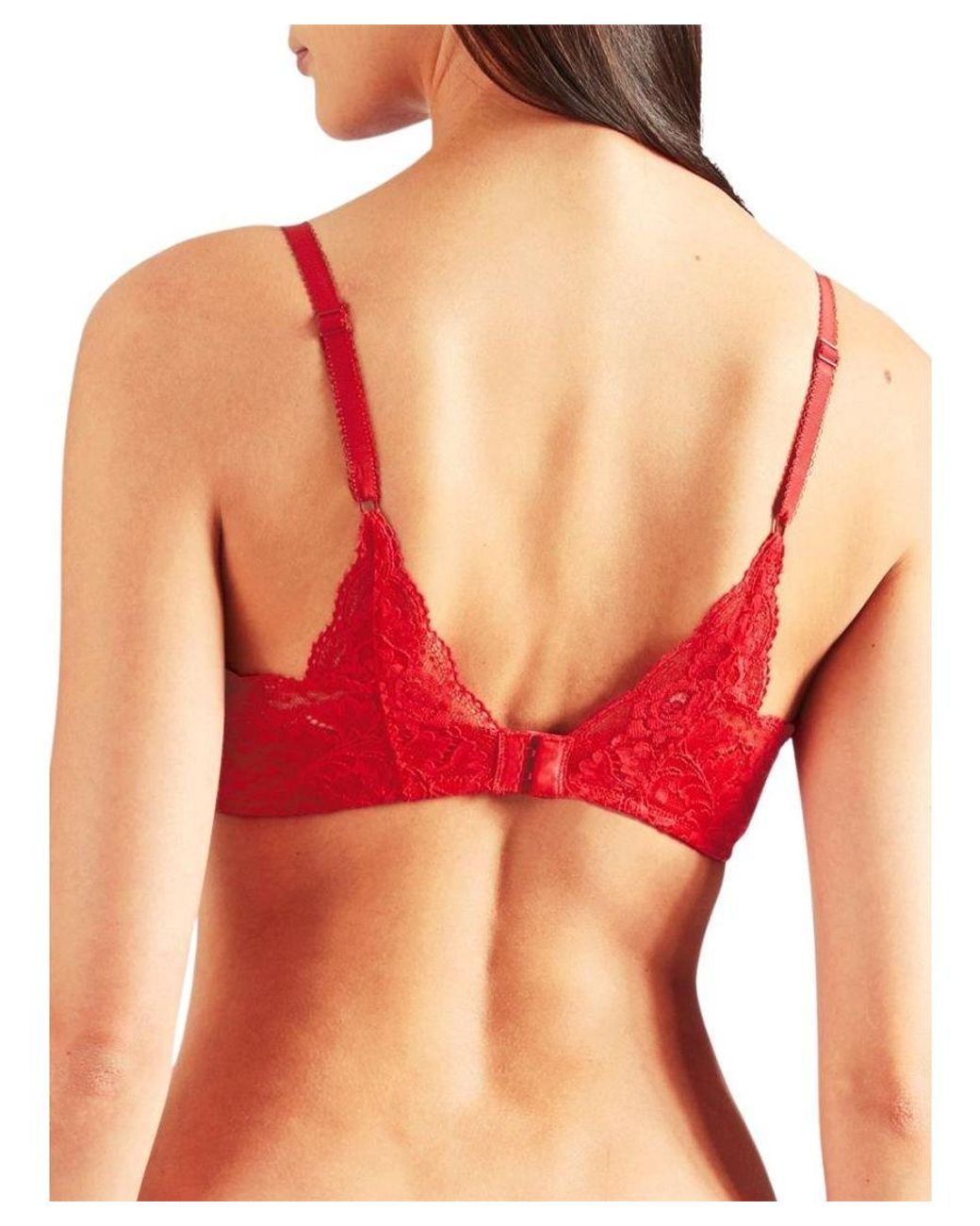 Aubade Red Rosessence Triangle Plunge Bra