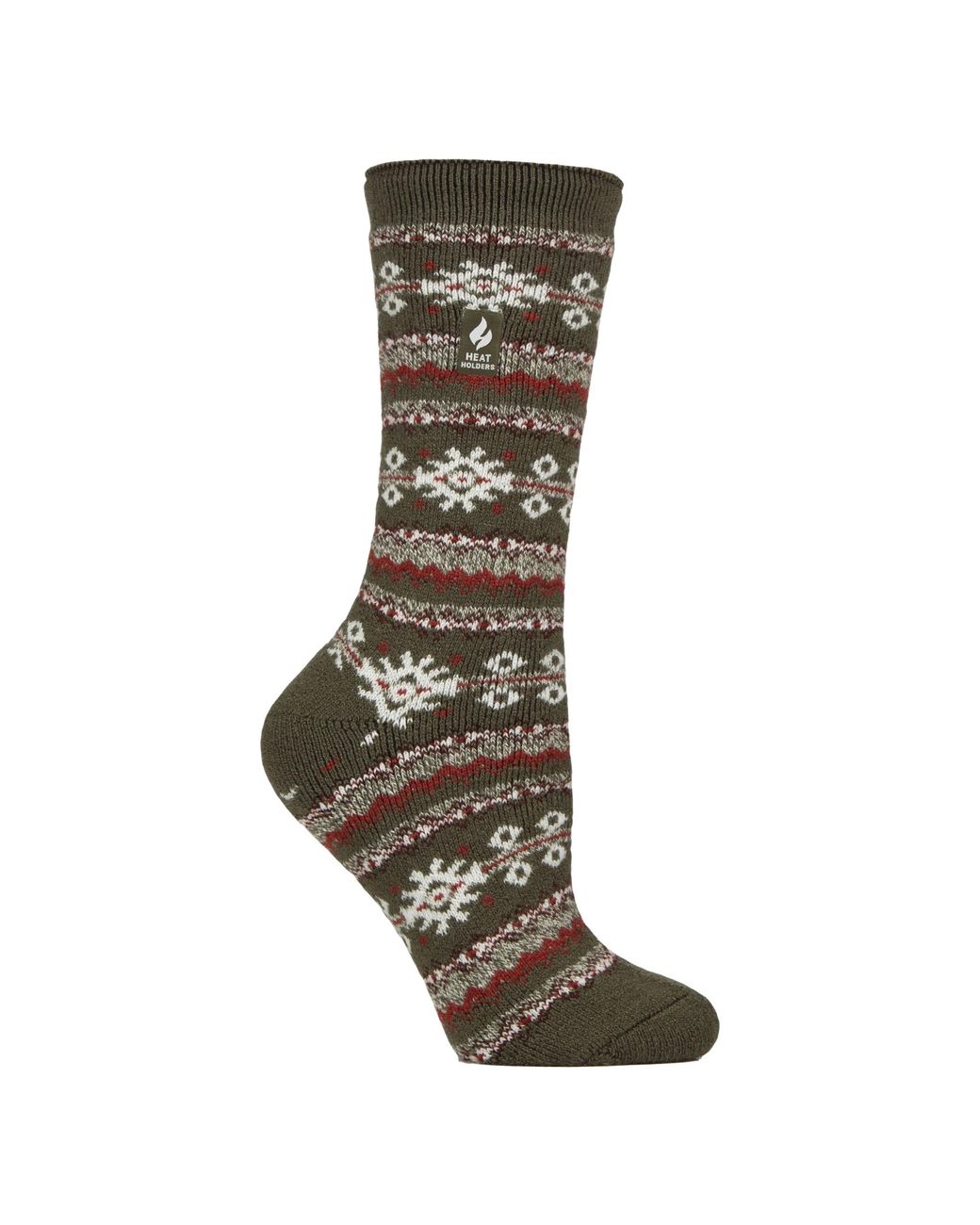 Heat Holders Gray Ladies Thermal Lite Patterned Socks For Winter