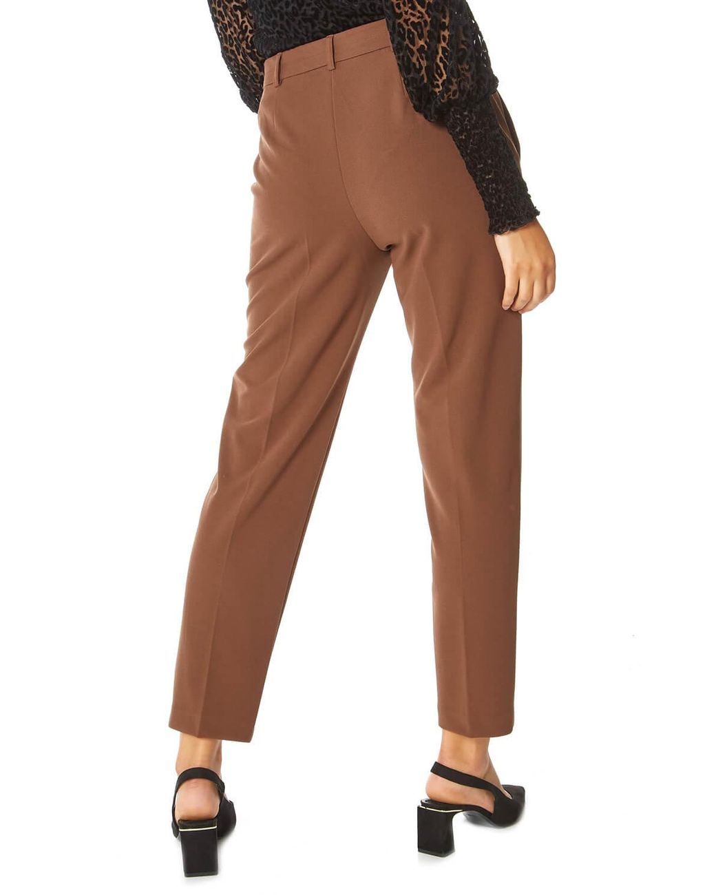 Roman Black Straight Leg Stretch Trouser
