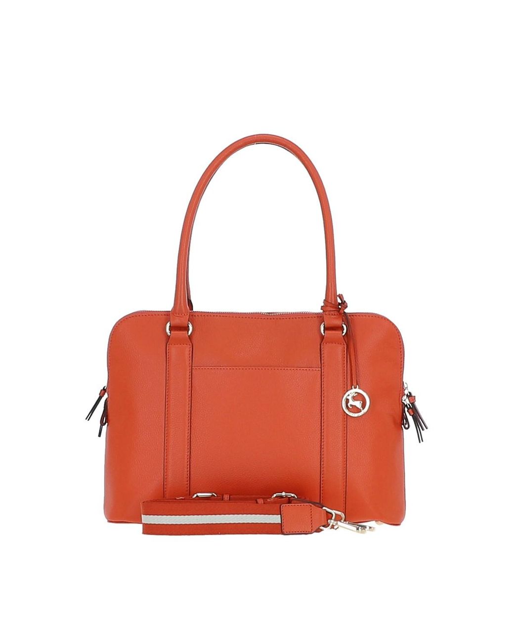 Ashwood Leather Red 'Cuore Di Cuoio' 3 Section Large Handbag