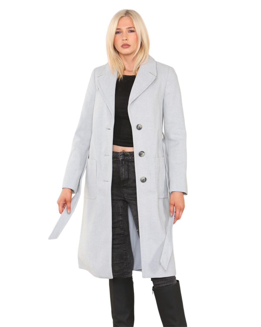 M&s Longline Tailored Coat Wool Coat Curve Coats Uk Wool Blend
