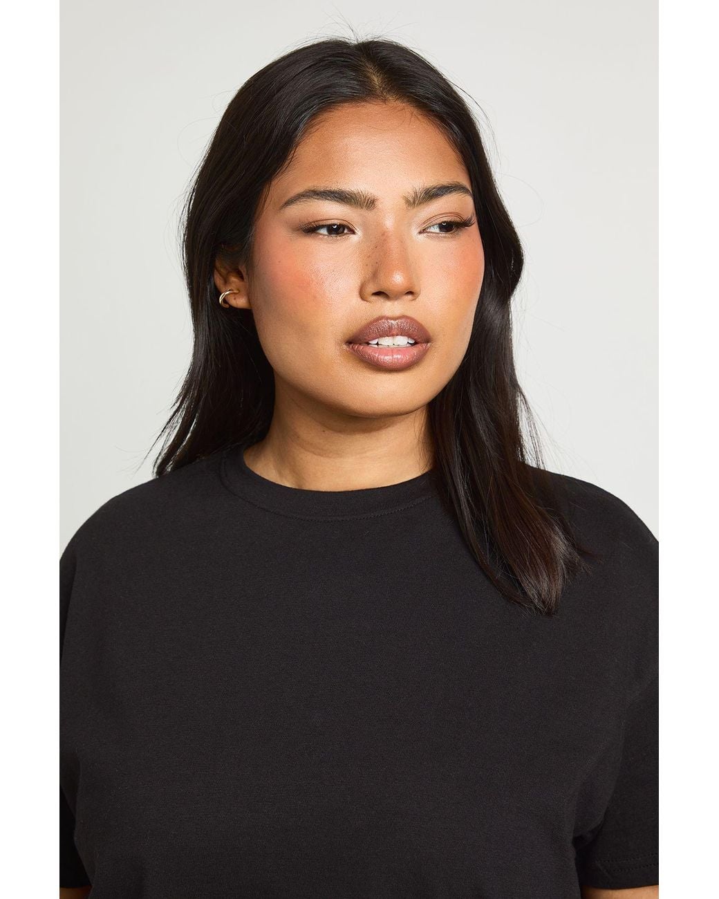 Boohoo Black Plus Basic Oversized Short Sleeve T-Shirt