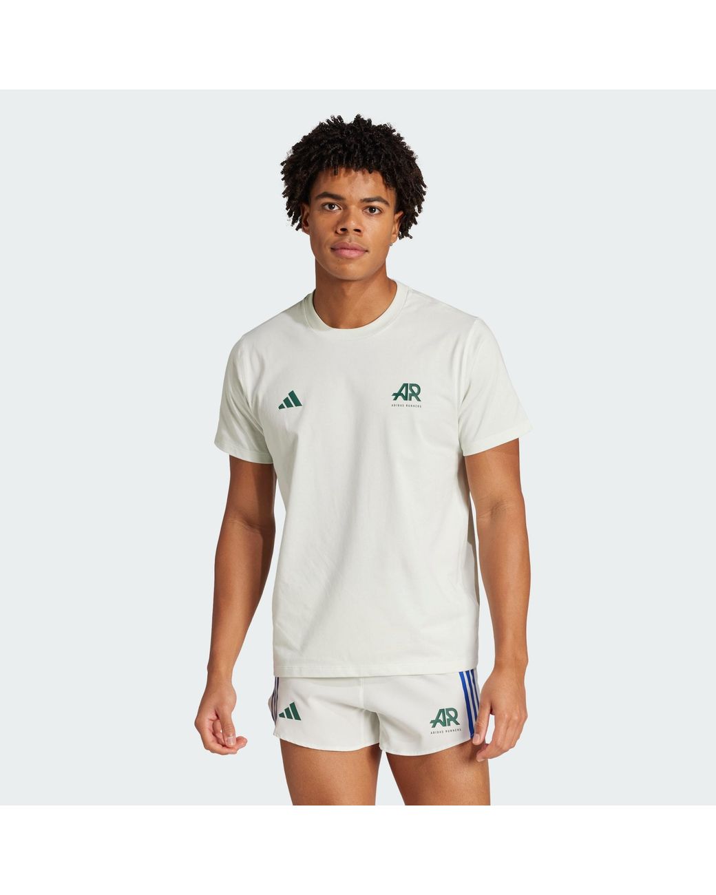 Adidas Originals White Runners Tee (Gender Neutral)