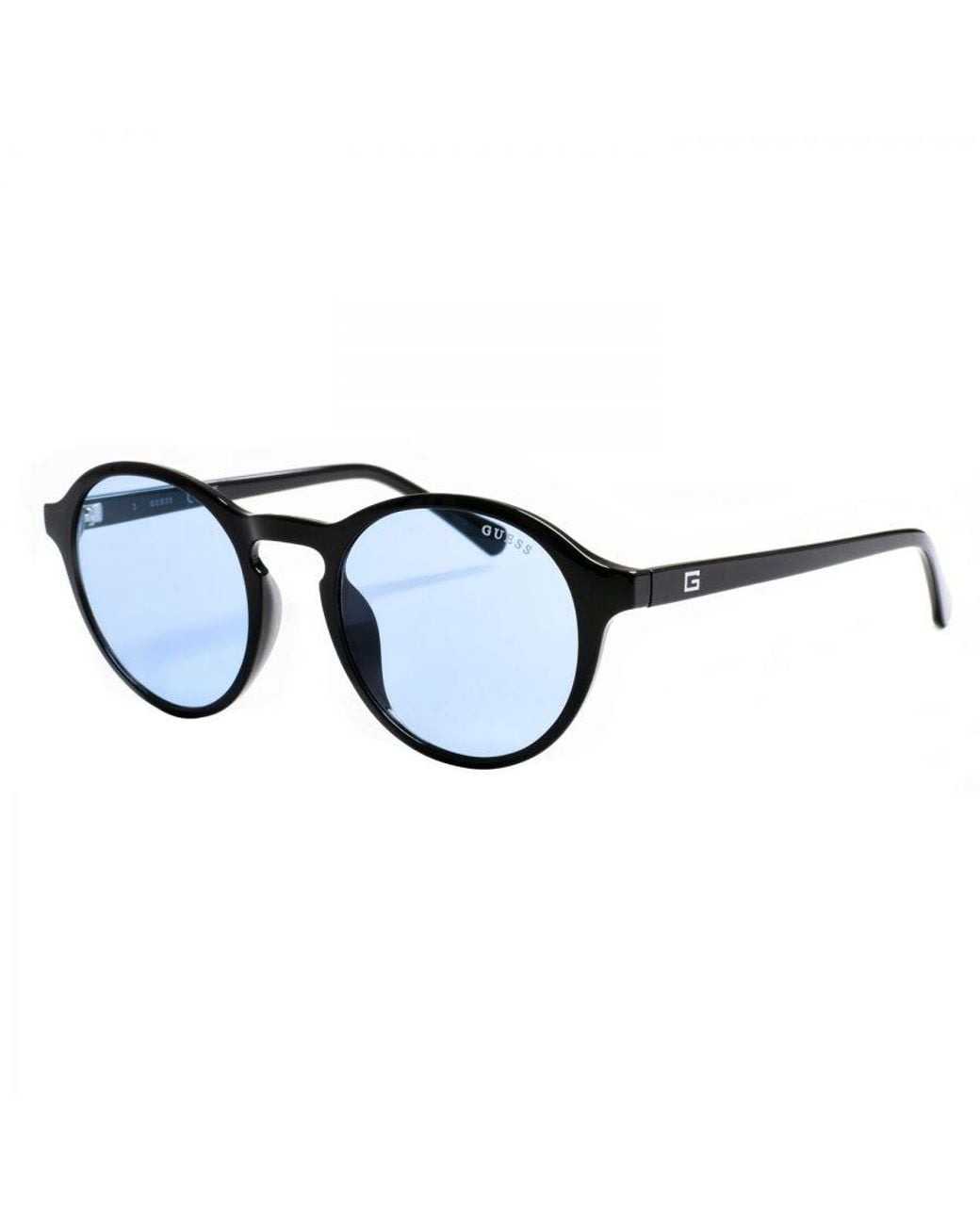 Guess Black Acetate Sunglasses With Round Shape Gu00062