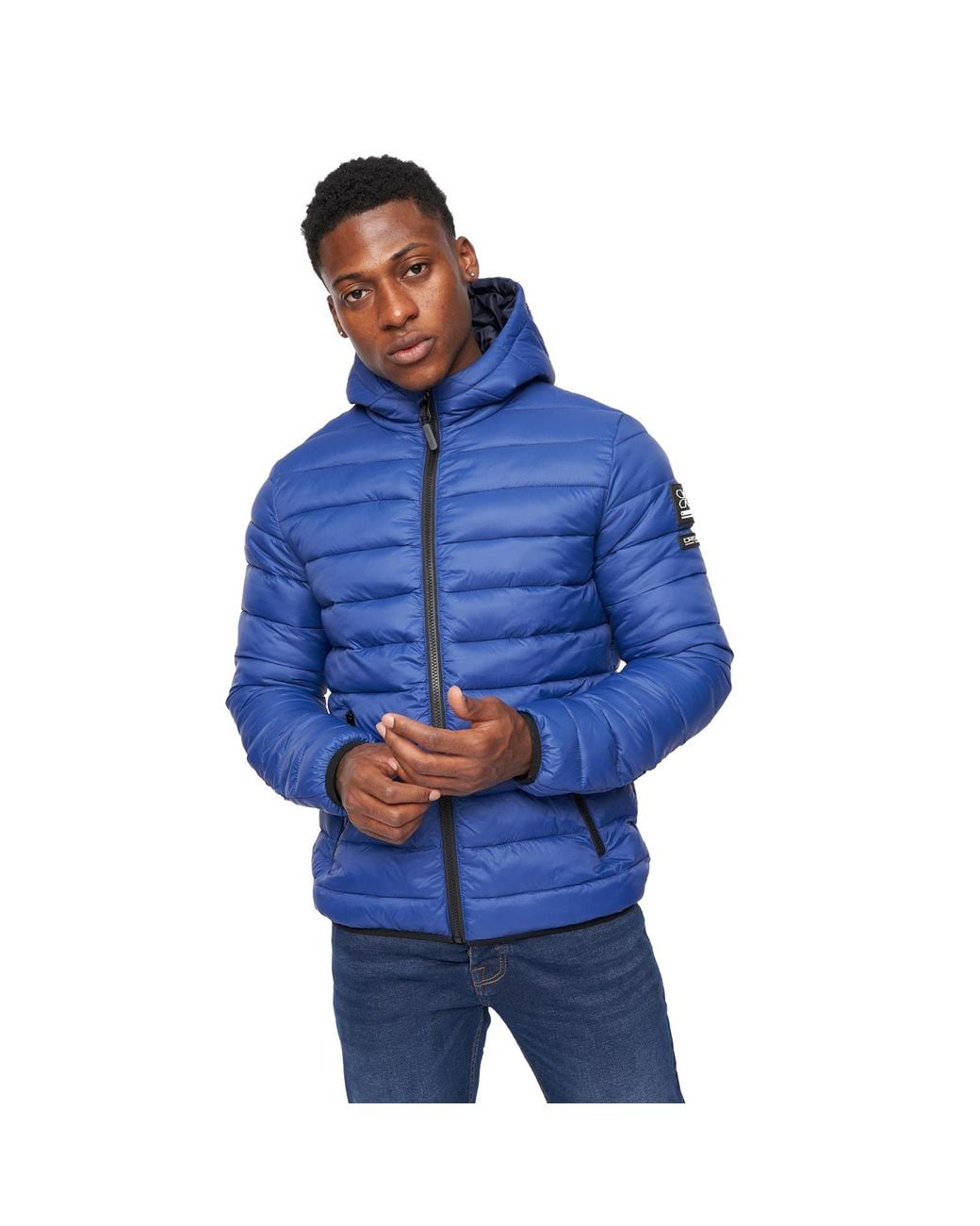 Crosshatch Blue Gattering Jacket for men