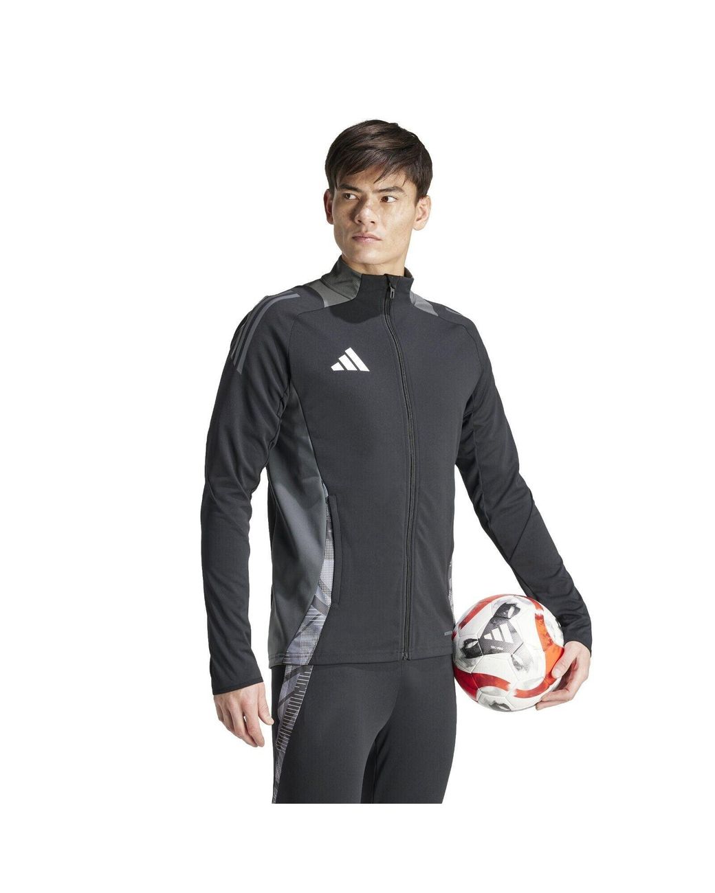 Adidas Black Tiro 24 Competition Zip Tracksuit Drill Top Ip1870 for men