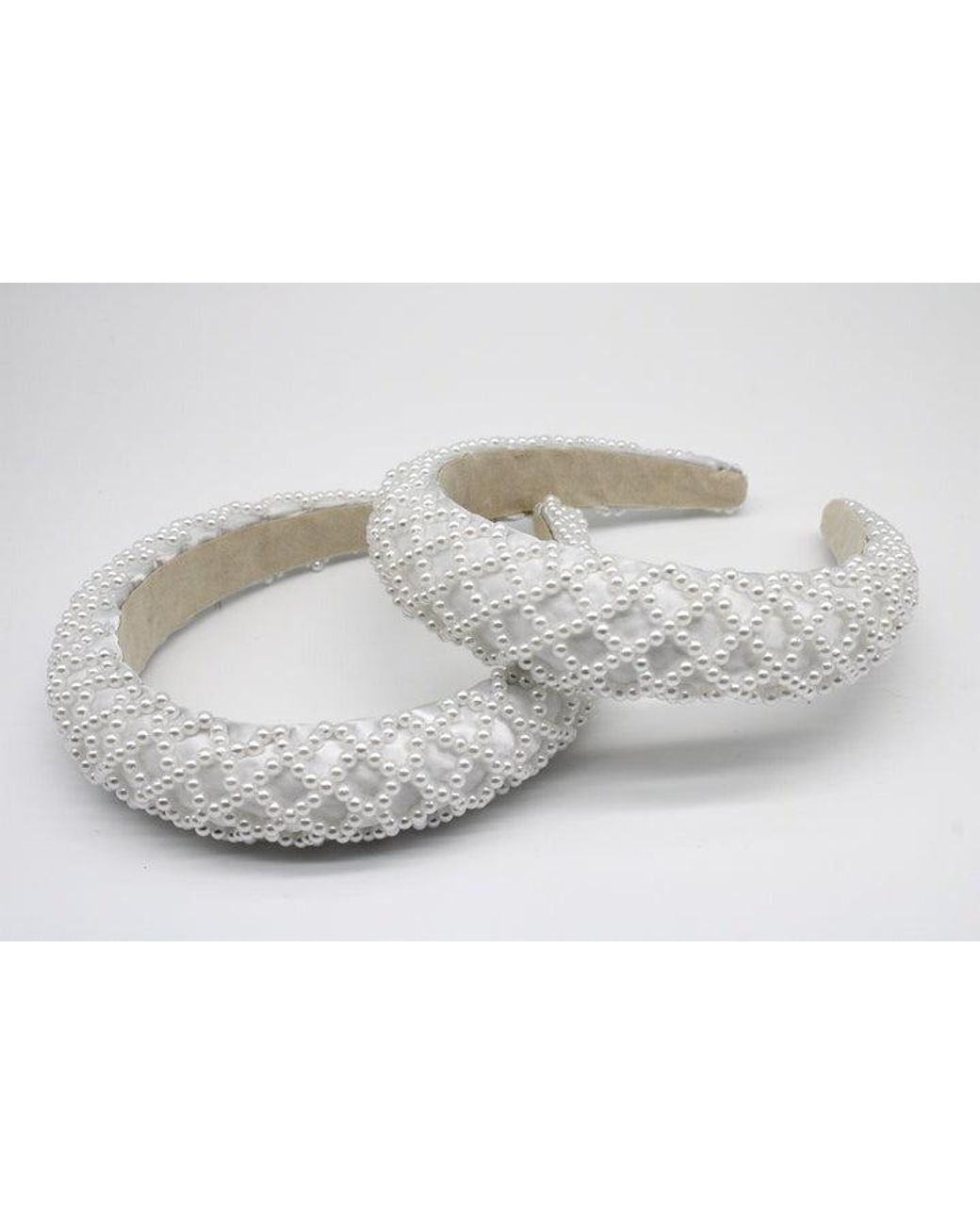 SVNX Gray Pearl Lattice Style Headband