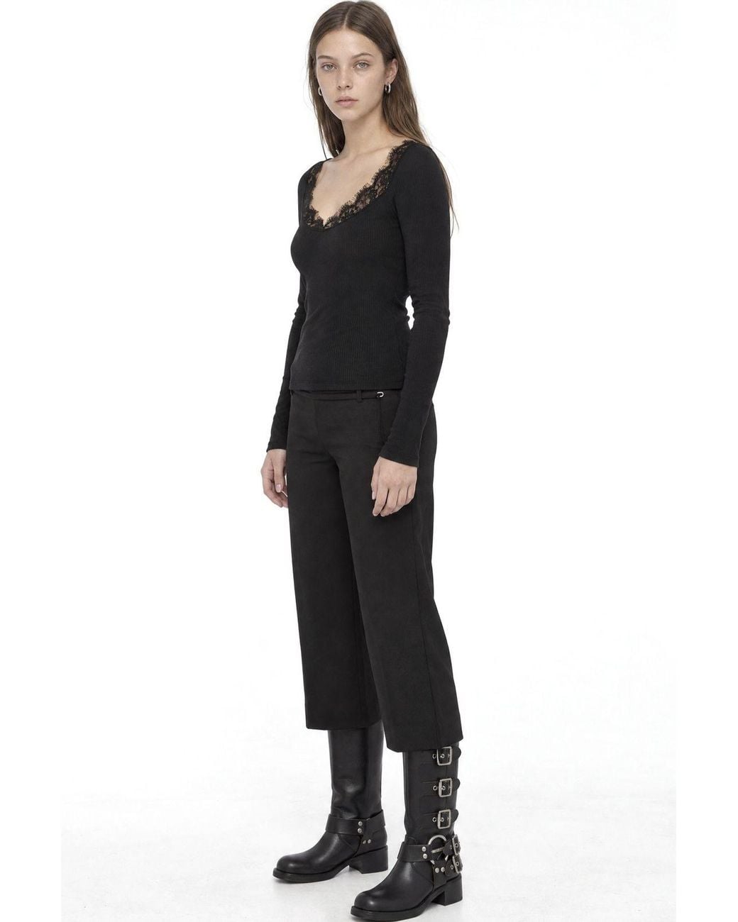 Busem Black Cotton Blouse