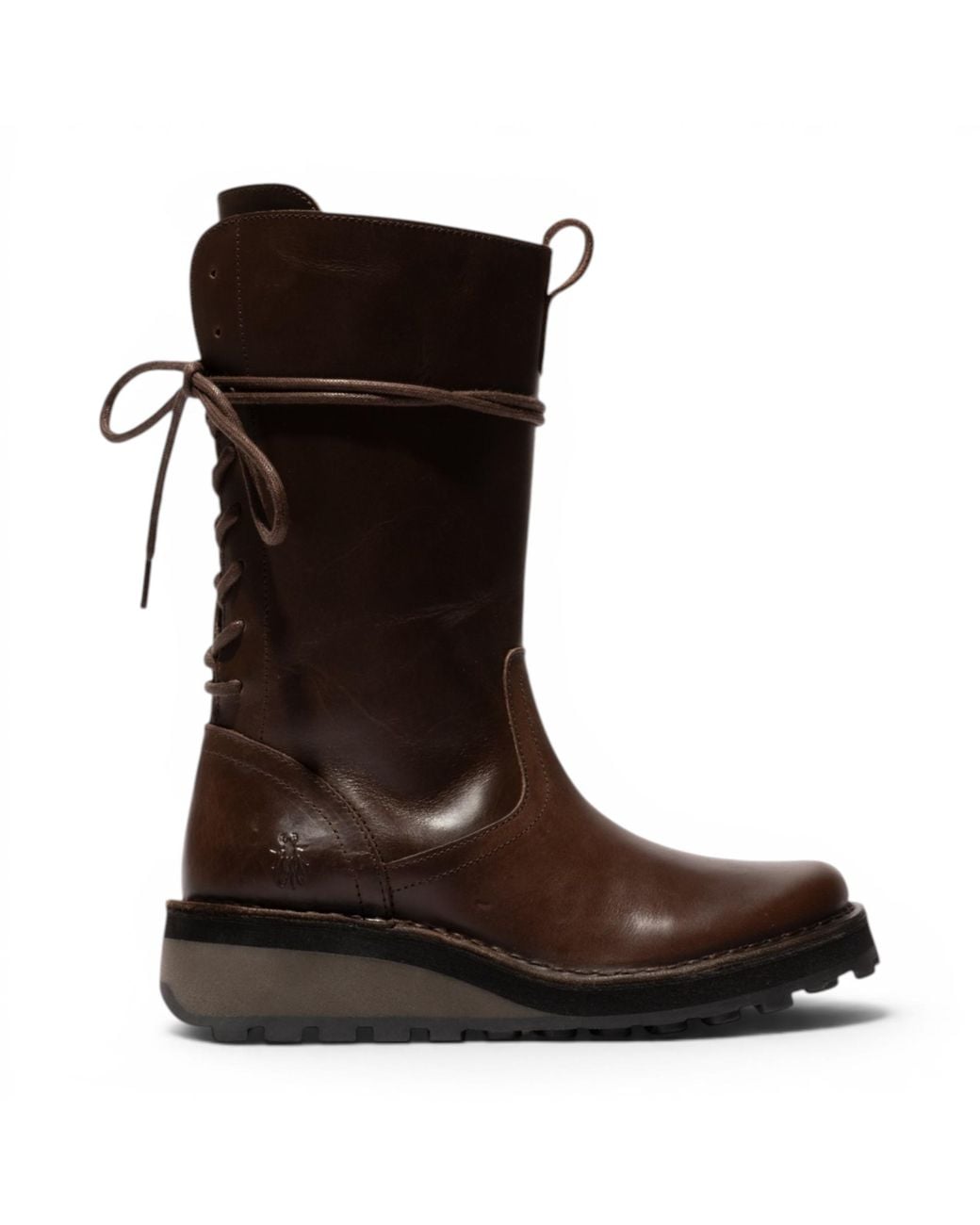 Fly London Brown Leather Mid-Calf Long Boots