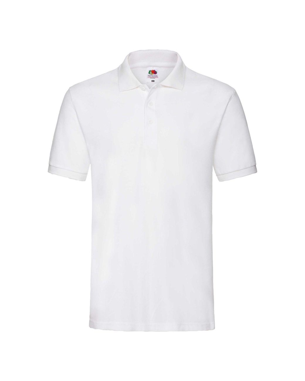 Fruit Of The Loom White Premium Short Sleeve Polo Shirt for men