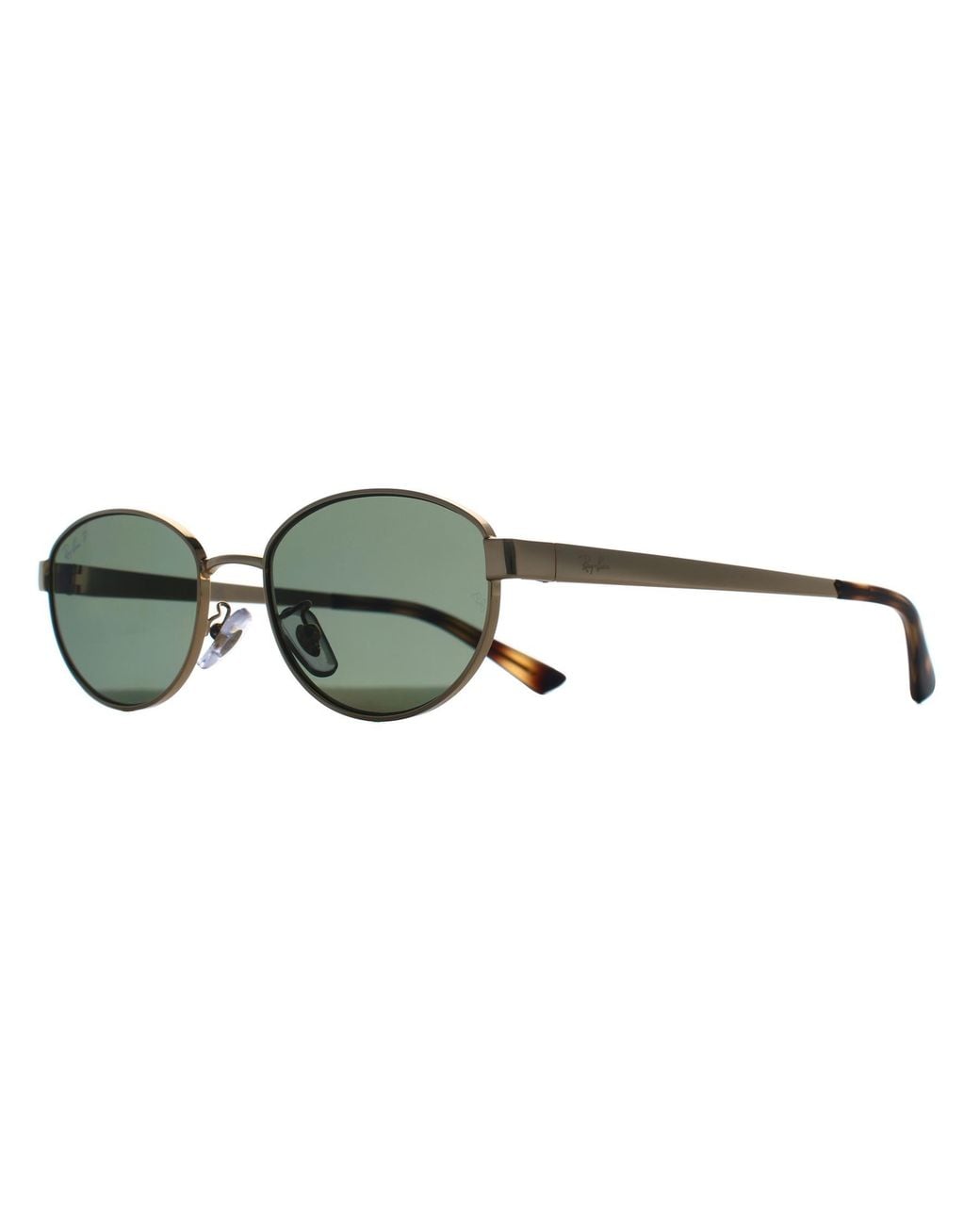 Ray-Ban Brown Oval Arista Dark Polarized Rb3774D Metal