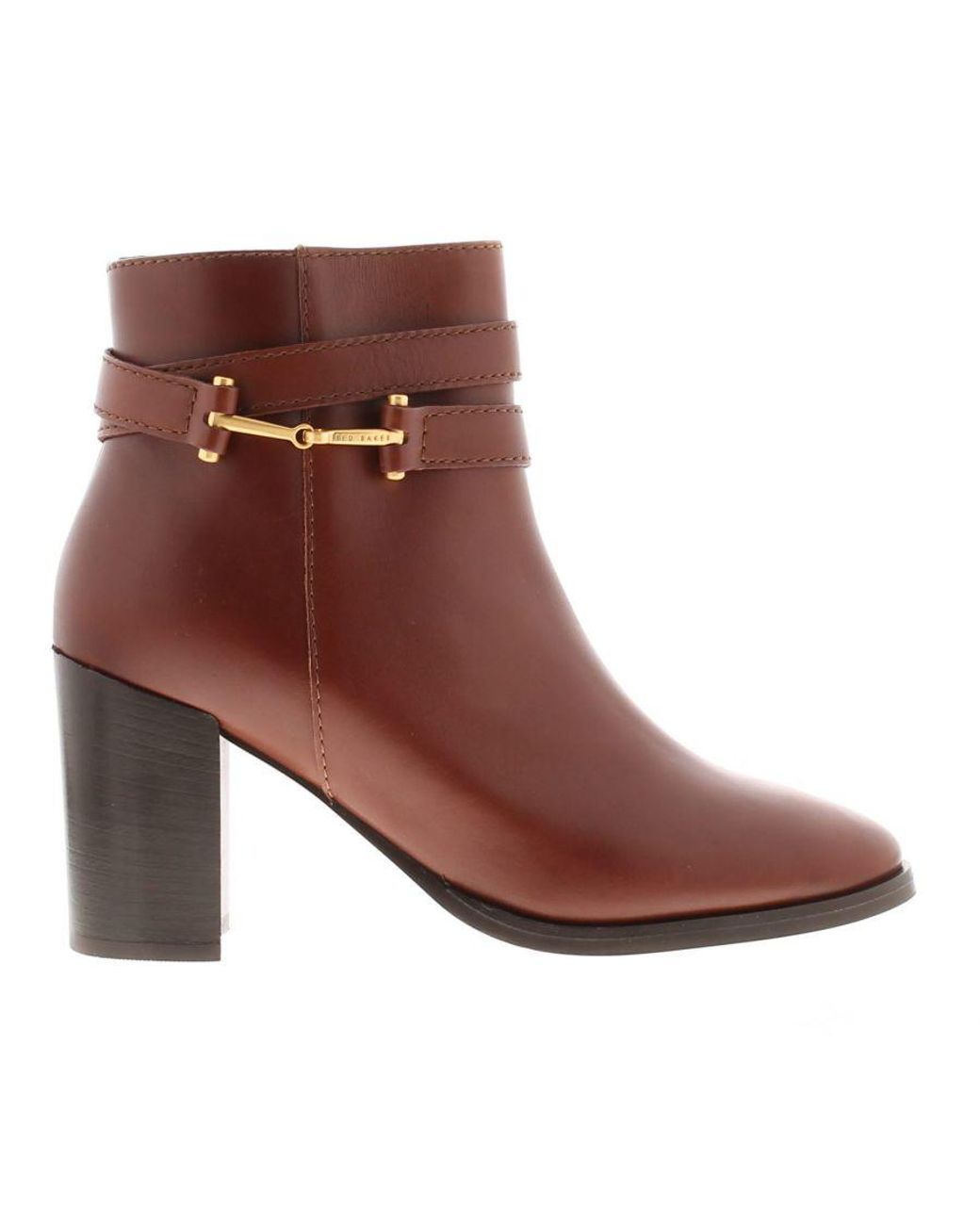 Ted Baker Brown Boots Anisea Leather Block Heel Leather (Archived)
