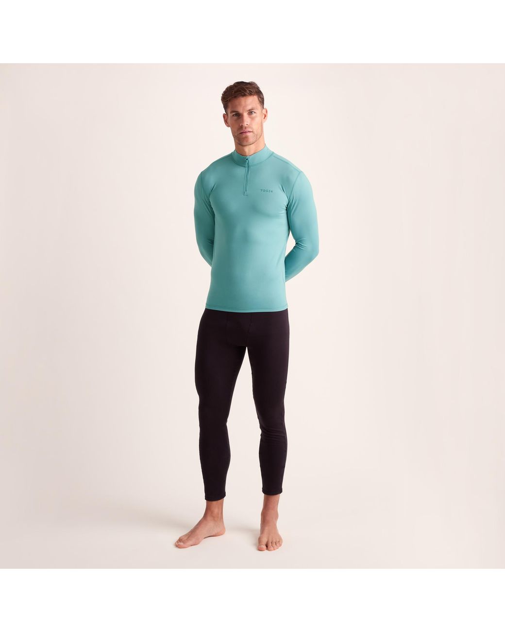 TOG24 Blue Snowdon Thermal Base Layer Quarter Zip for men