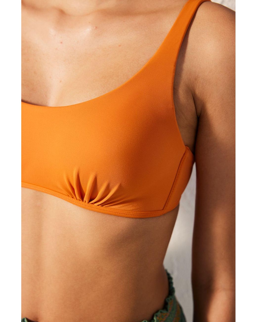 Penti Green Solid Bralette Bikini Top