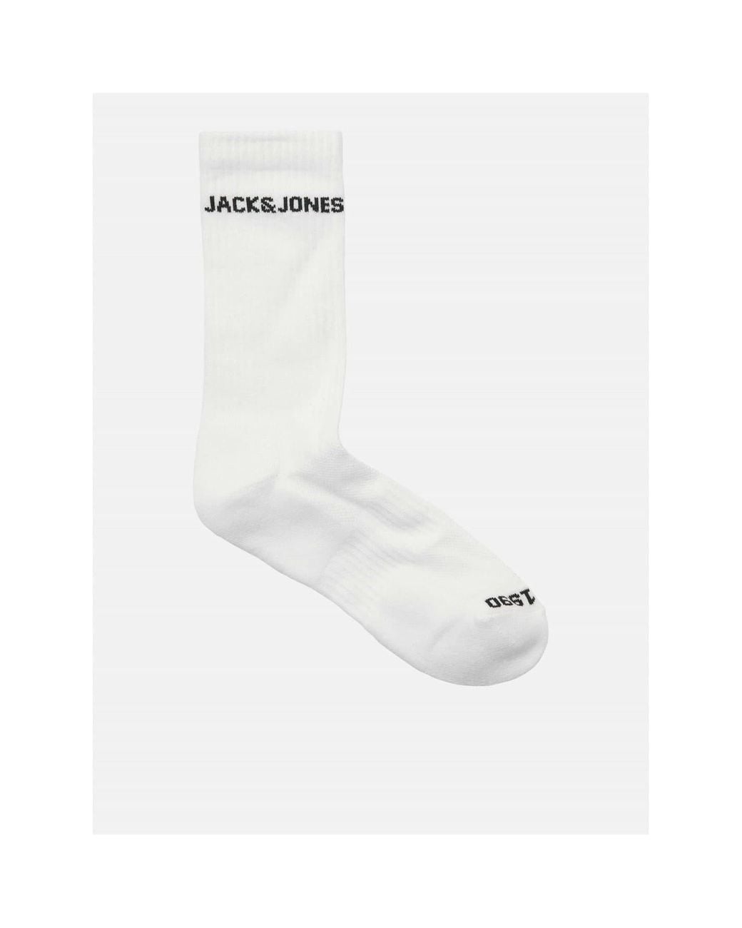 Jack & Jones Black And 2 Pack Basic Lettering Crew Socks for men