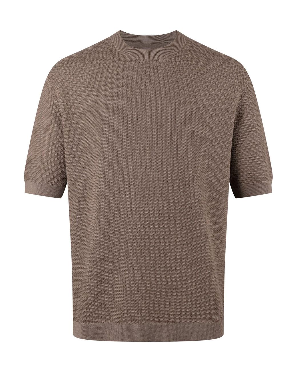Luke 1977 Brown Ford Relaxed Fit Knitted T-Shirt for men