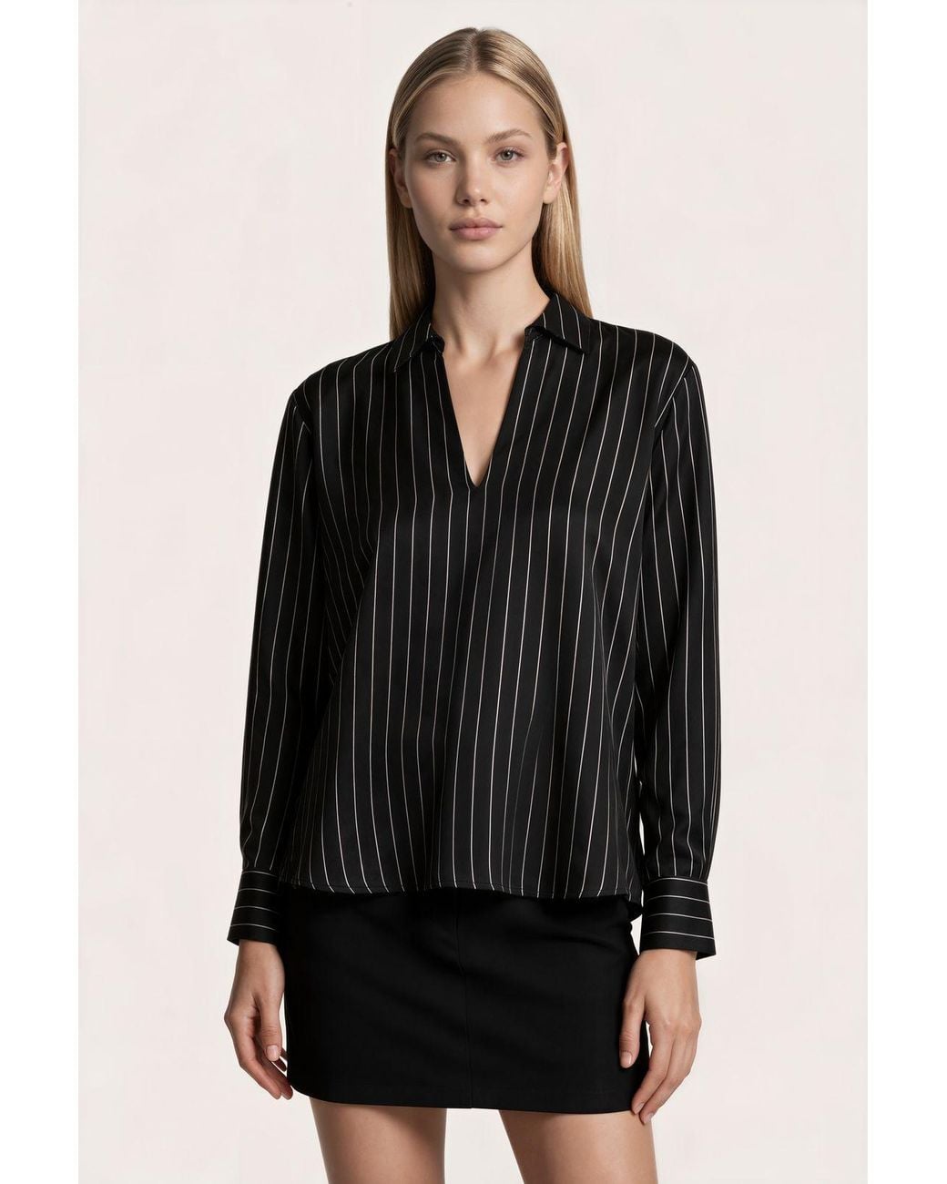 Msn-Collection Black Lycra Blouse