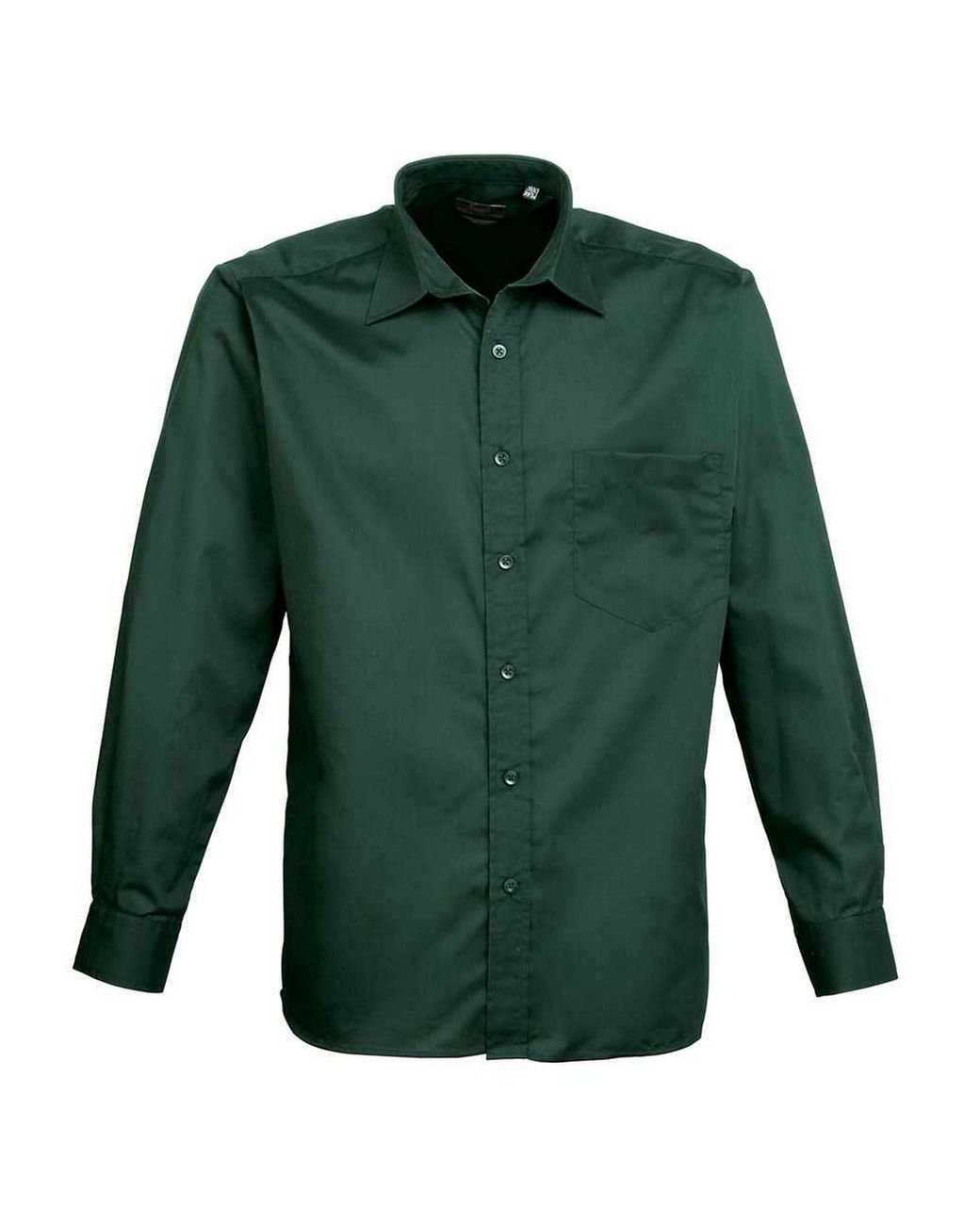 PREMIER Green Poplin Long-Sleeved Shirt (Bottle) for men