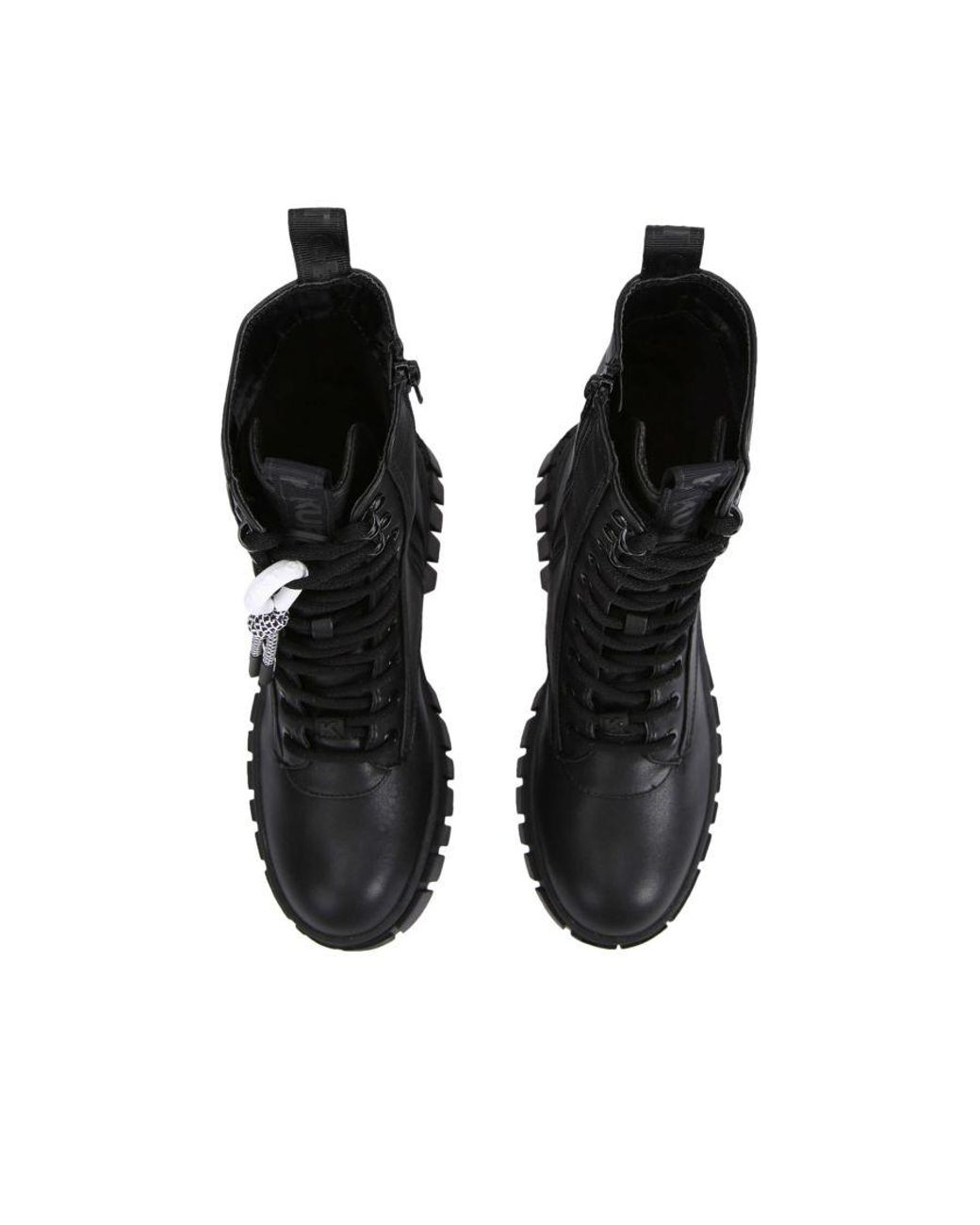 KG by Kurt Geiger Black Tegan Lace Up Boots