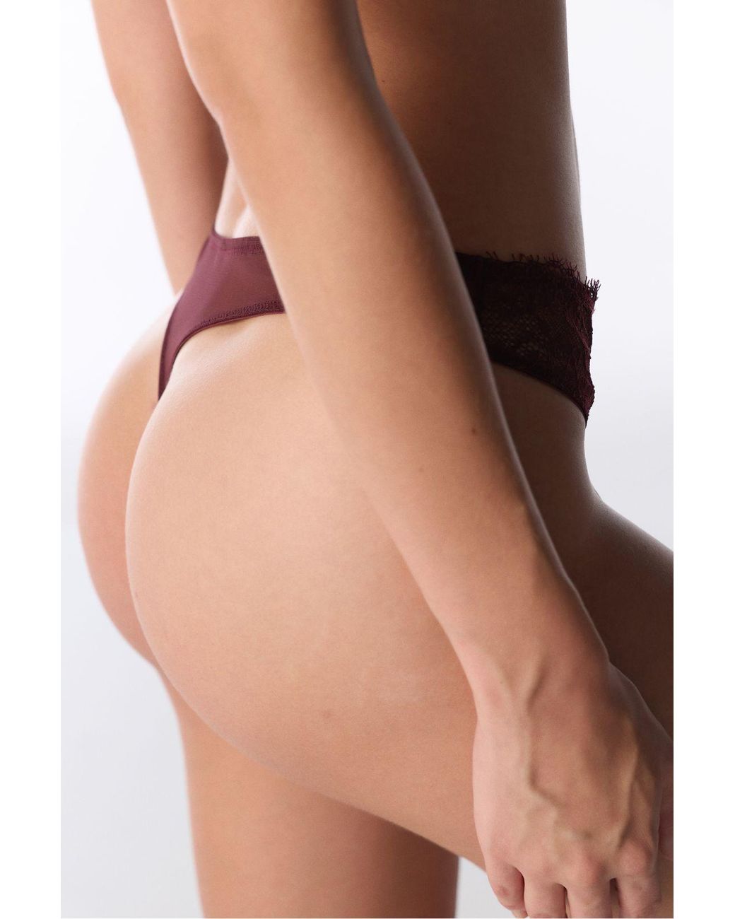 Penti Red Lace Thong