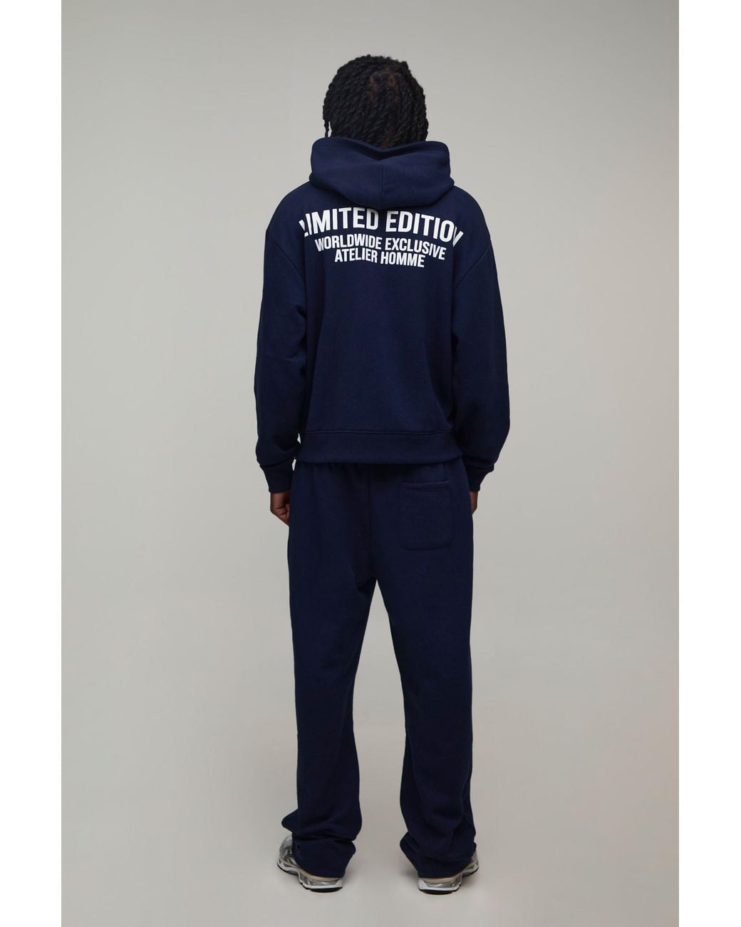 BoohooMAN Blue Tall Oversized Boxy Limited Edition Zip Through Hoodie for men
