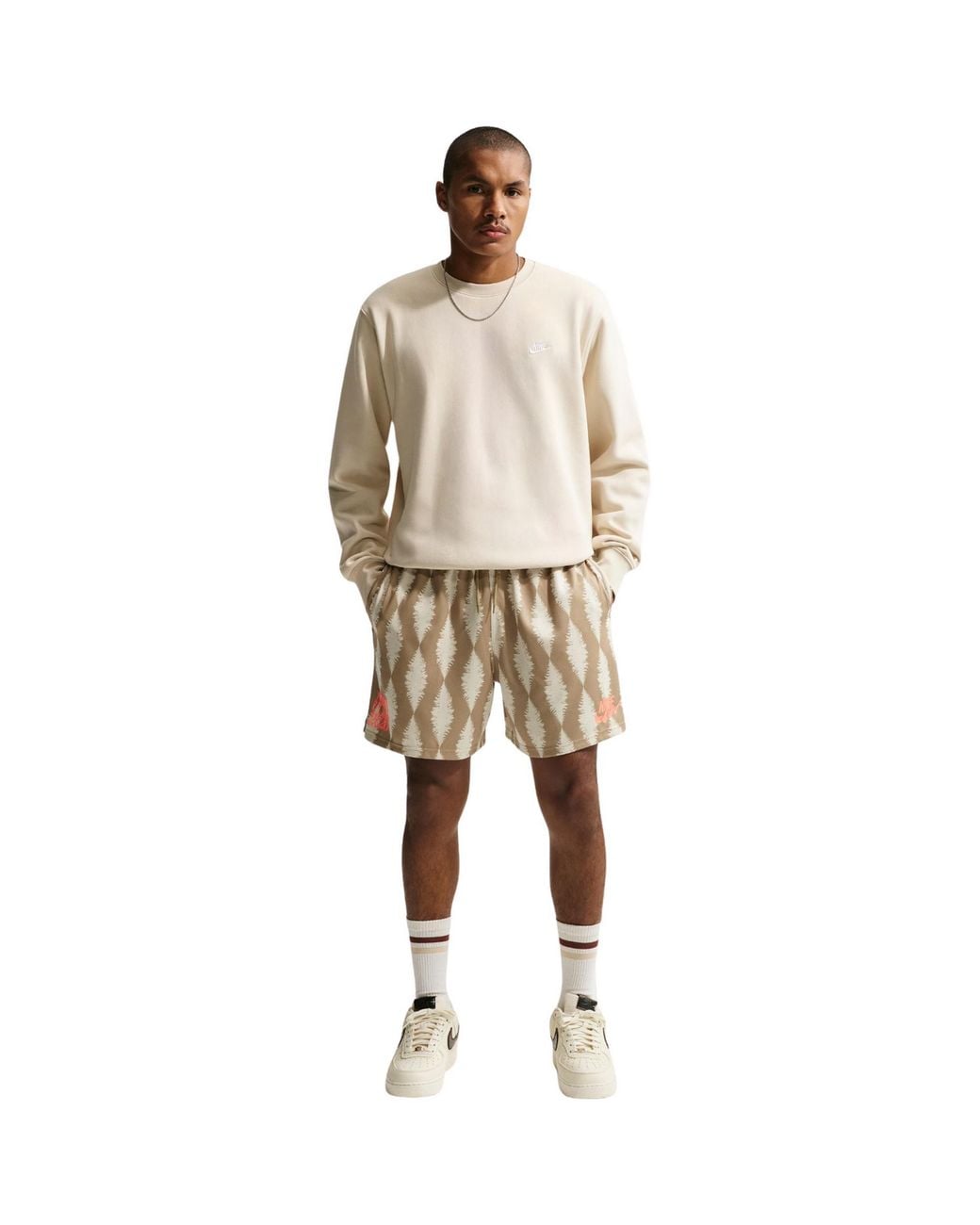 Nike Natural Club Crew Neck Sweatshirt (Light Khaki/ for men