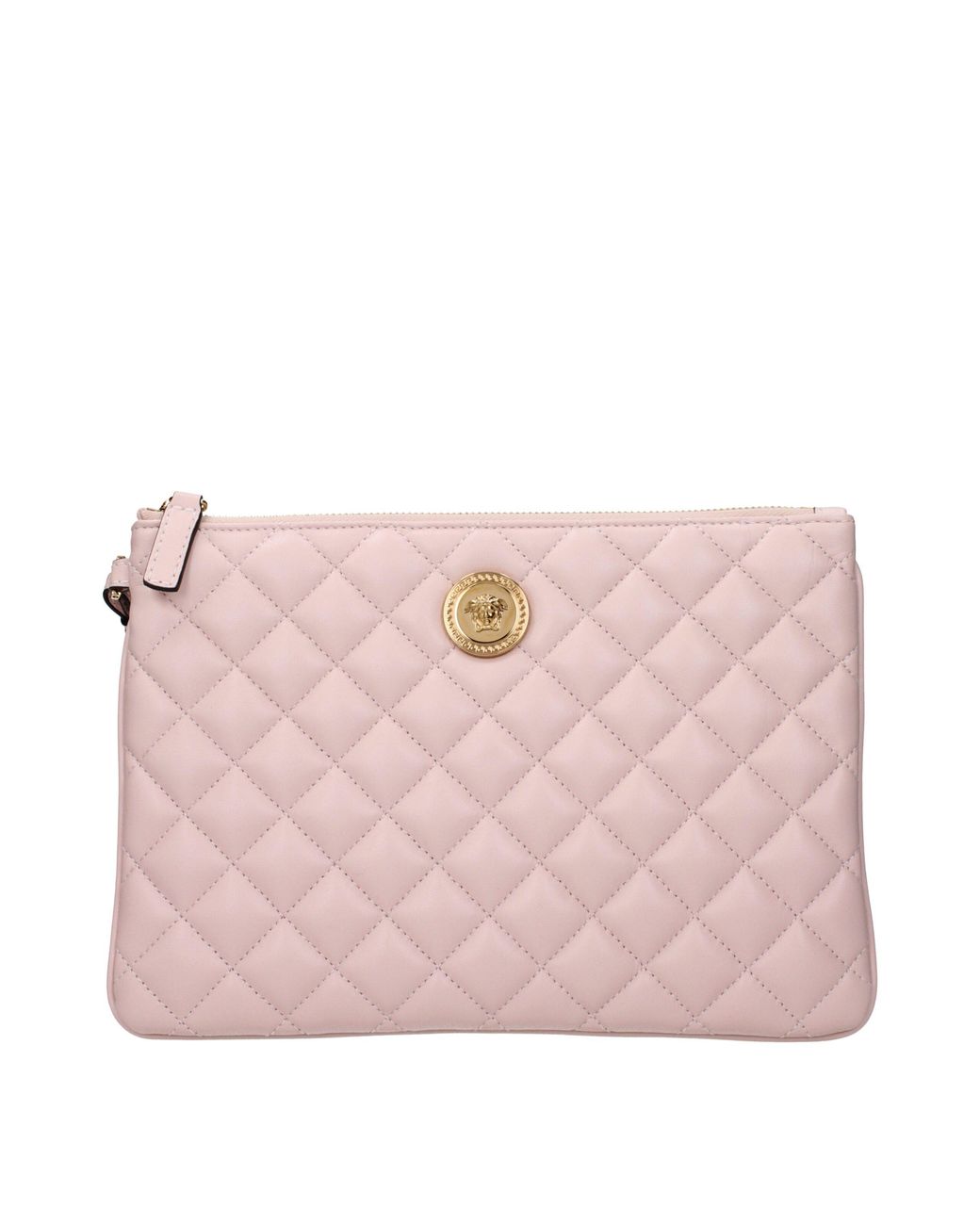 Versace Pink Leather Clutch Bag