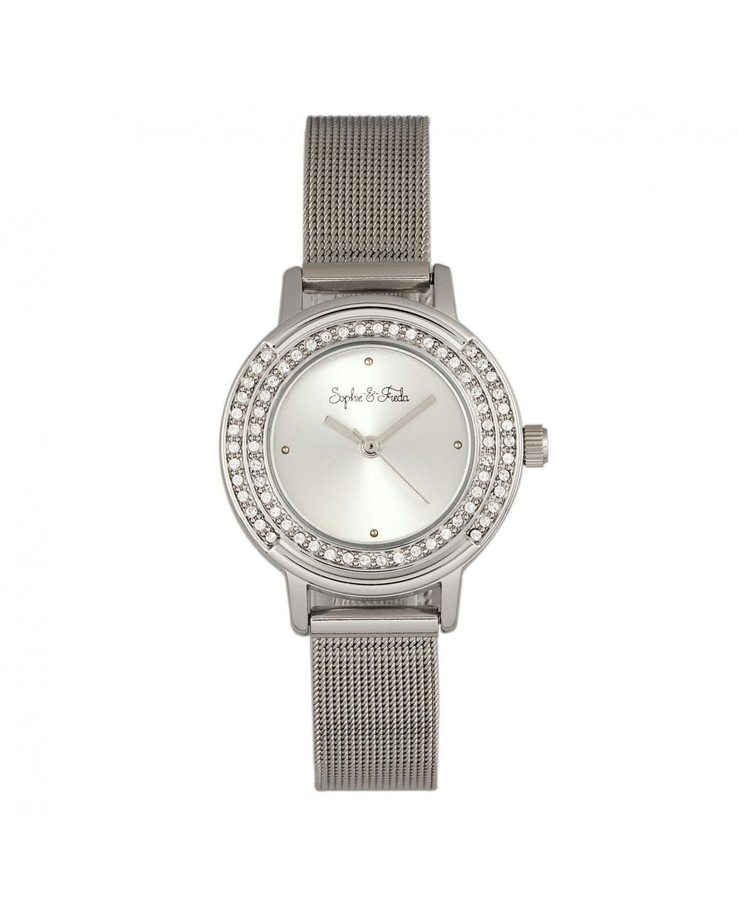 Sophie & Freda Metallic Cambridge Bracelet Watch W/Swarovski Crystals