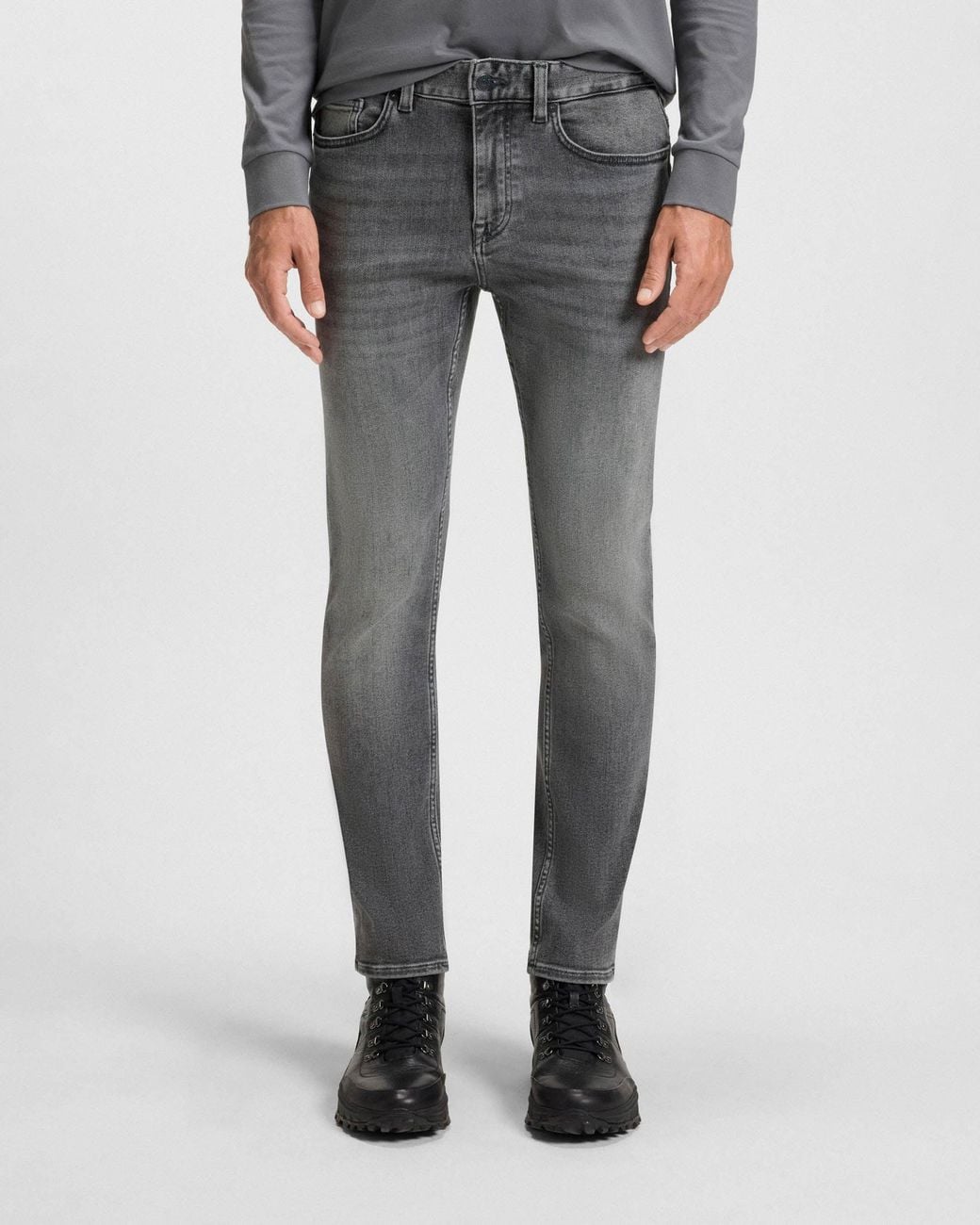 Boss Gray Delaware Delaware Slim-Fit Jeans for men