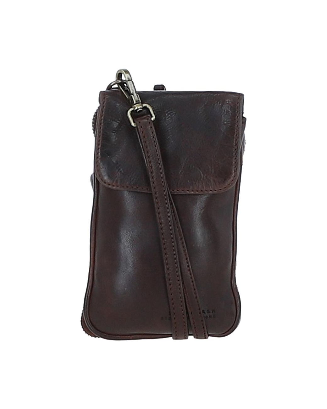 Ashwood Leather Black 'Unicita Urbana' Real Crossbody Smartphone Bag