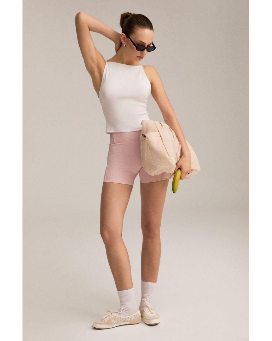 Grimelange Pink Simple Stretch Pull-On Blouse