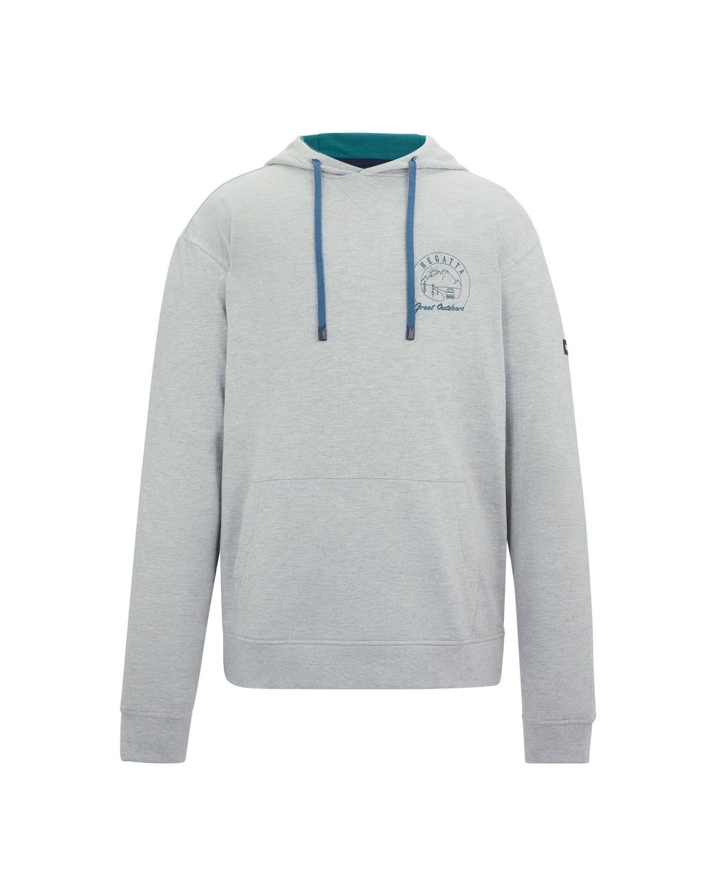 Regatta Gray Cline Back Print Hoodie Marl/Mediterranea) for men