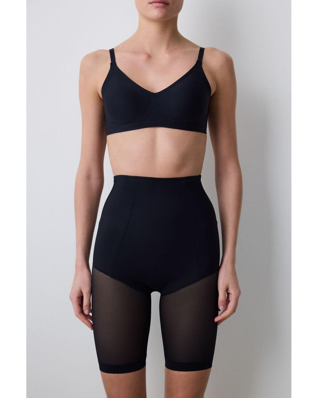 Penti Blue High-Waist Mesh Shapewear Shorts