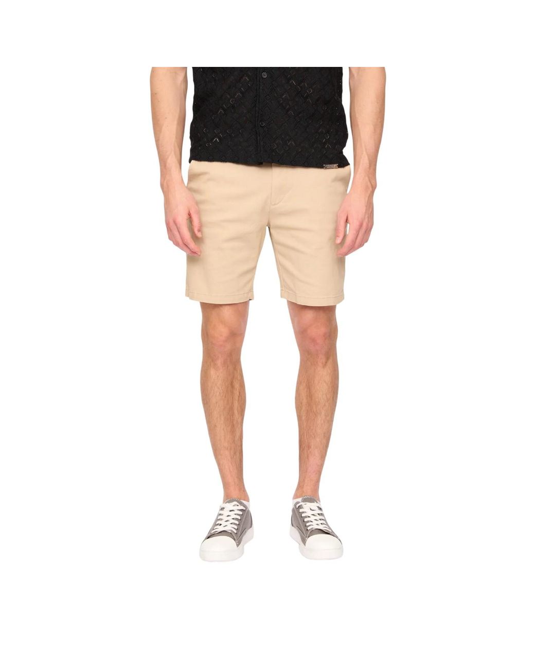 Duck and Cover Black Everett Chino Shorts for men