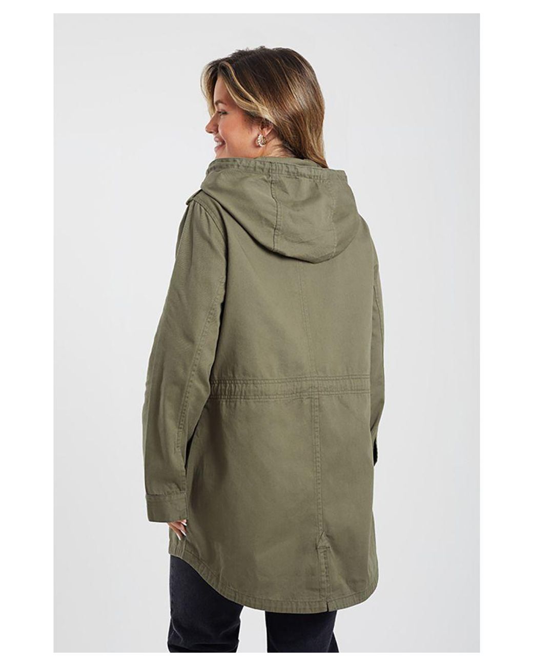 Brave Soul Belgium Cotton Twill Unlined Parka Jacket in Green Lyst UK