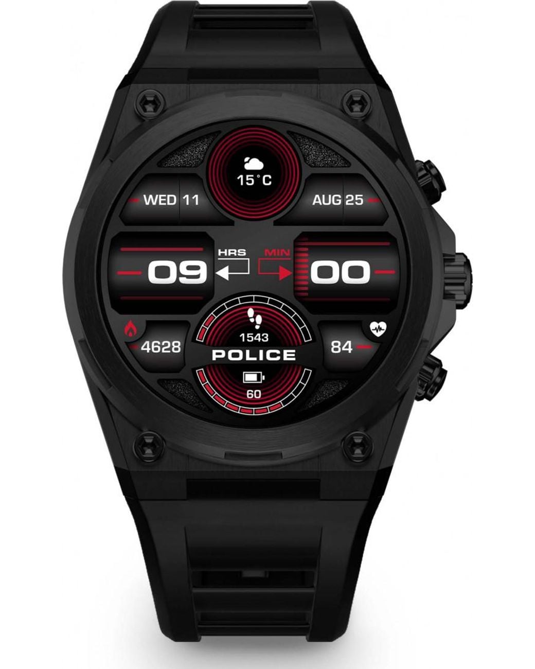 Police Red Peiun00003X2 My Avatar 2 Smartwatch And Strap Gift Set for men