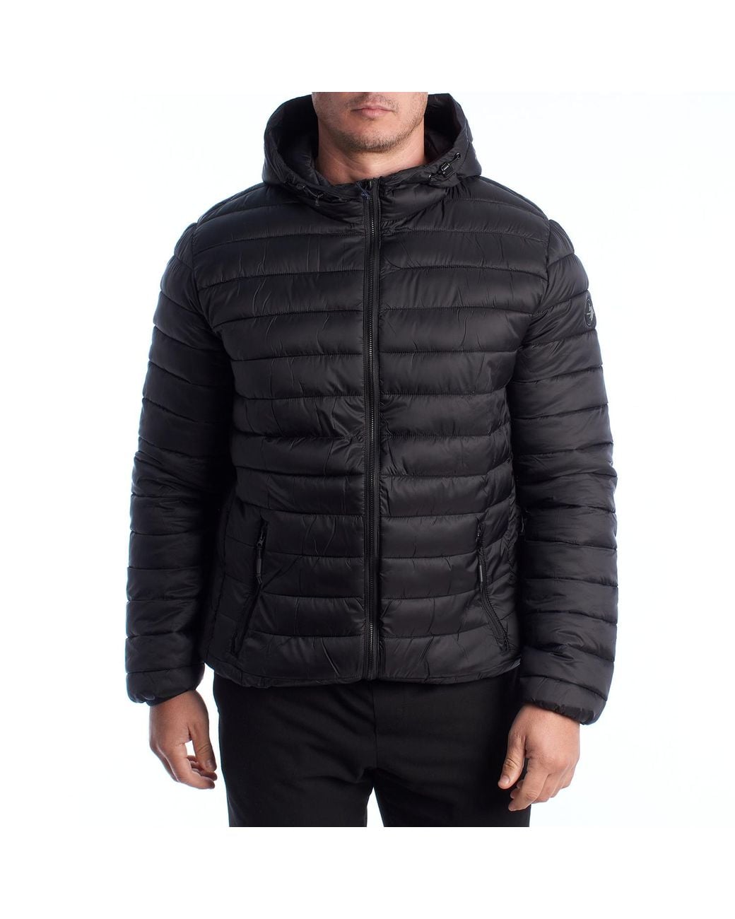 U.S. POLO ASSN. Black Padded Jacket With Hood Us42127019 for men