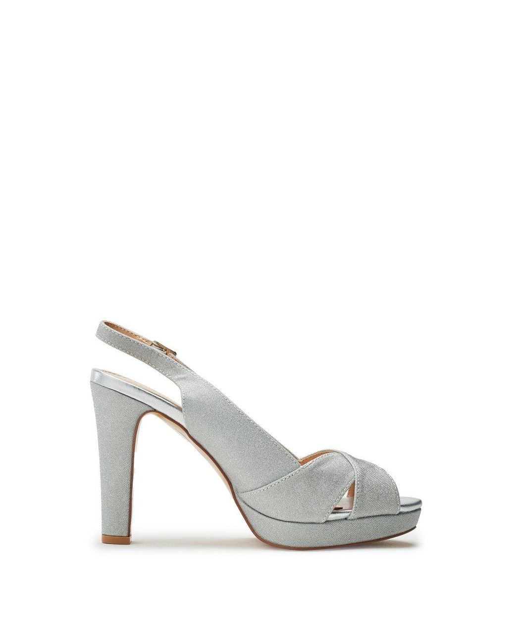 b.soleful White Lilora Heels Faux Leather