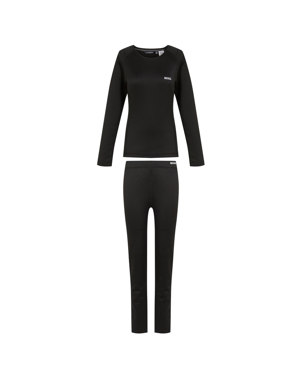 Regatta Black Ladies Plain Thermal Base Layer Set