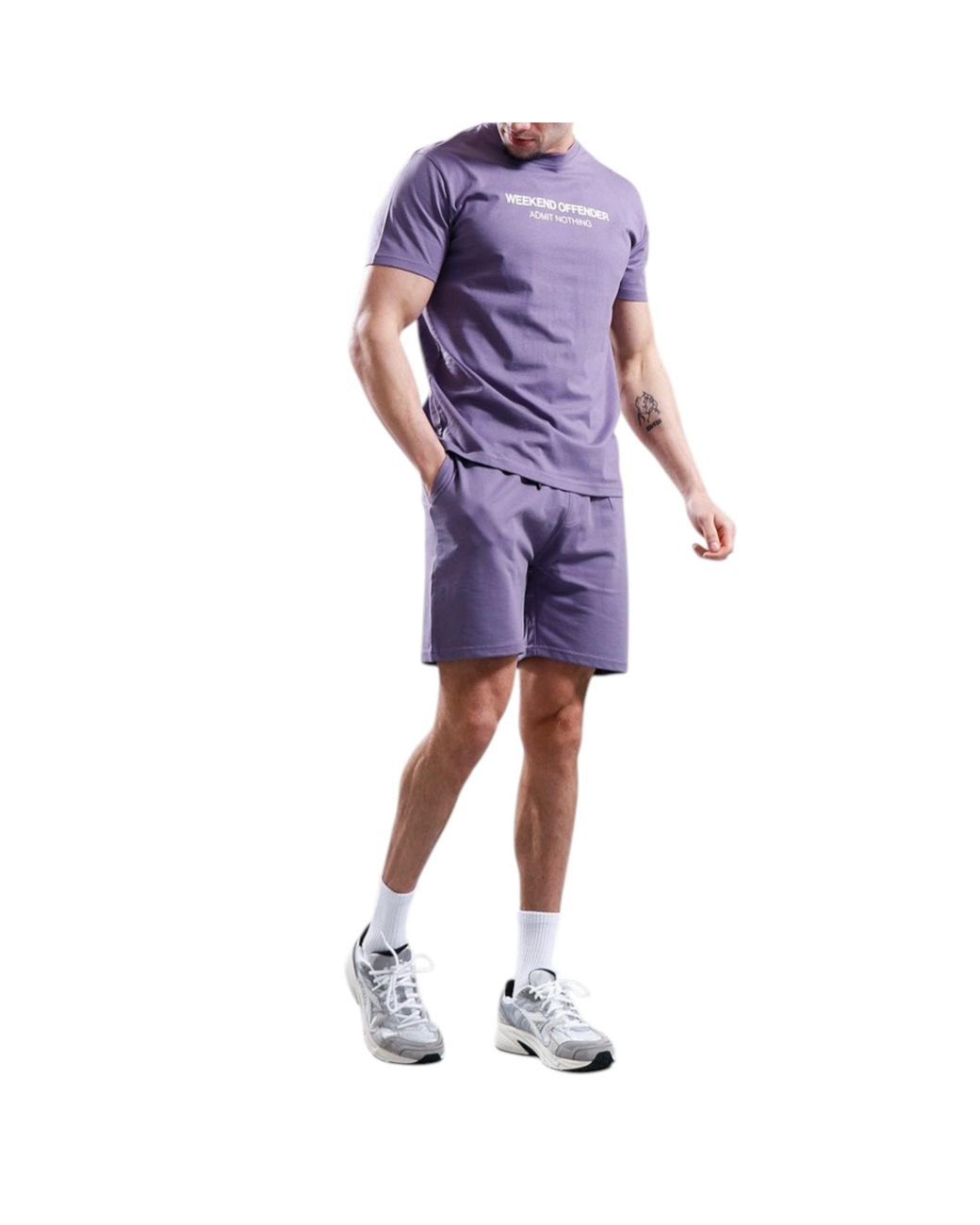 Weekend Offender Purple Shorts Chino Miller Summer Half Pants Casual Cotton Bottom for men