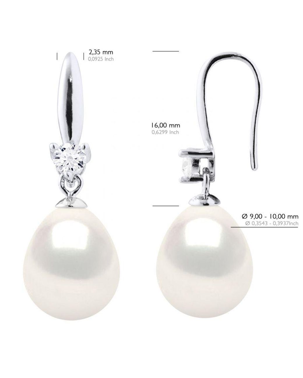 Ateliers Saint Germain White Earrings 925 & Cubic Zirconia