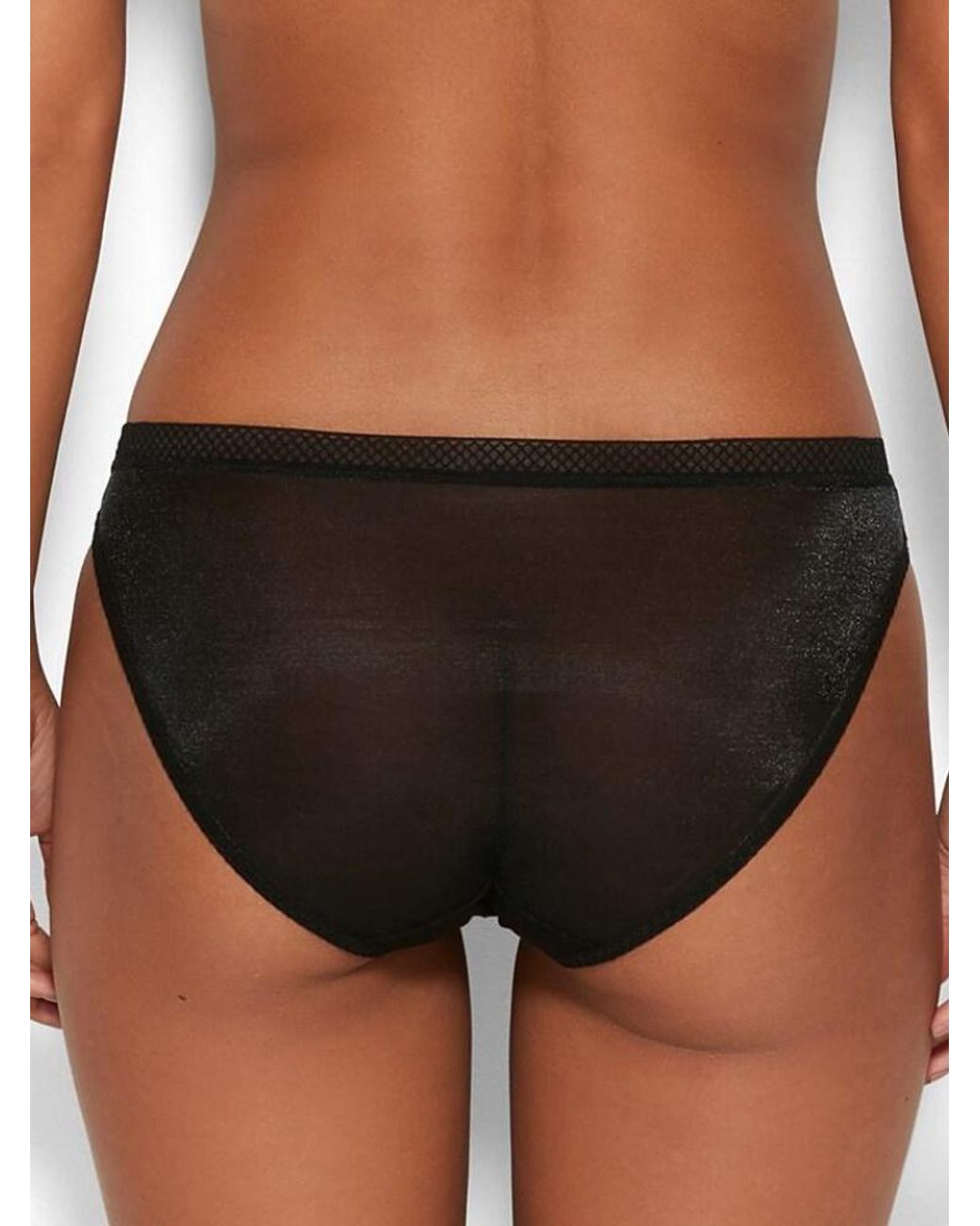 Gossard Black Glossies Sheer Brief