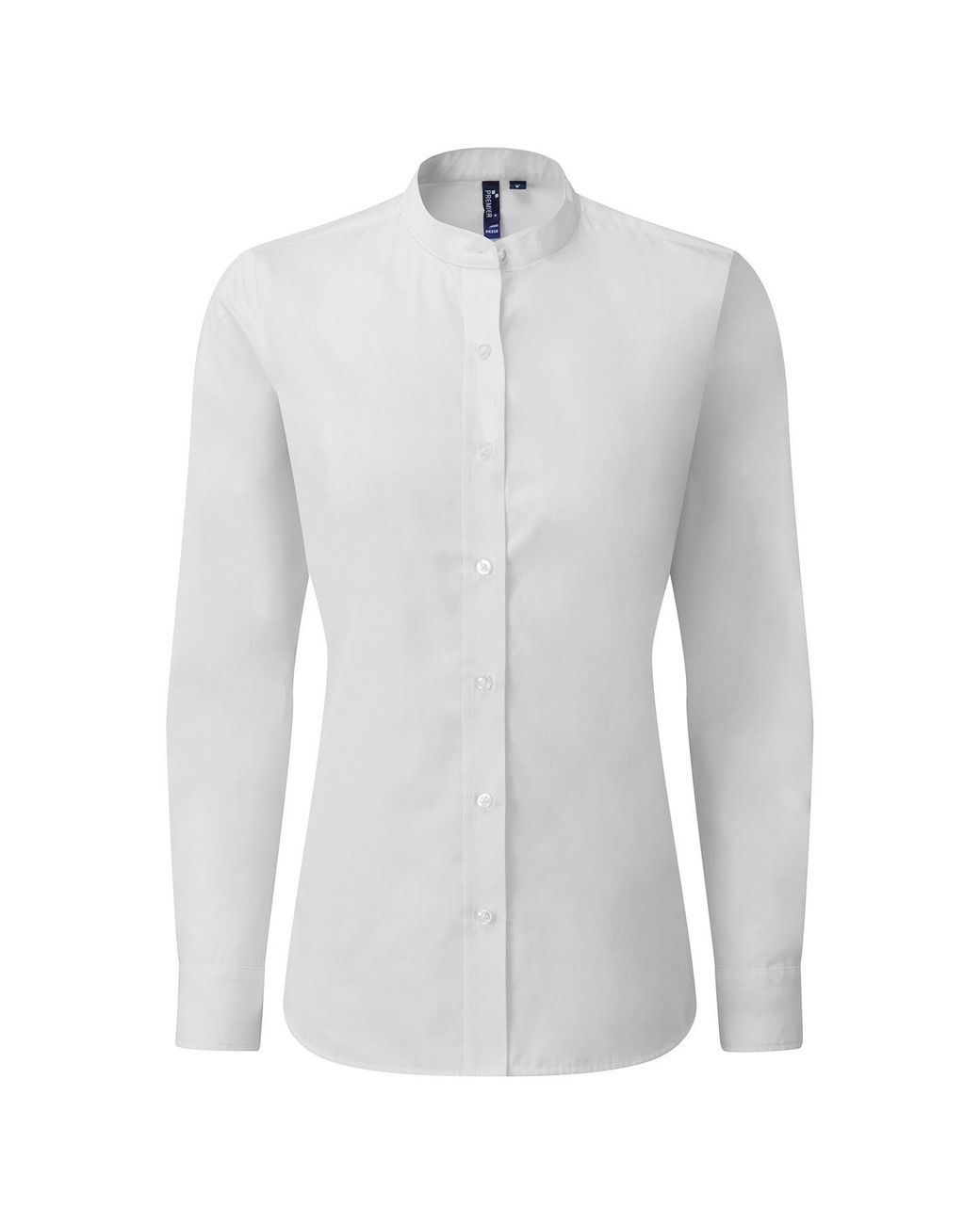 PREMIER White Ladies Grandad Collar Formal Shirt