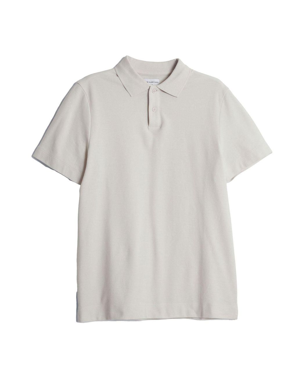 Secret Label White Cotton Pique Polo Shirt for men
