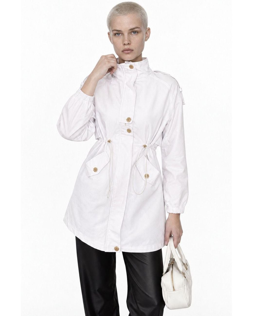 puka White Trench Coat