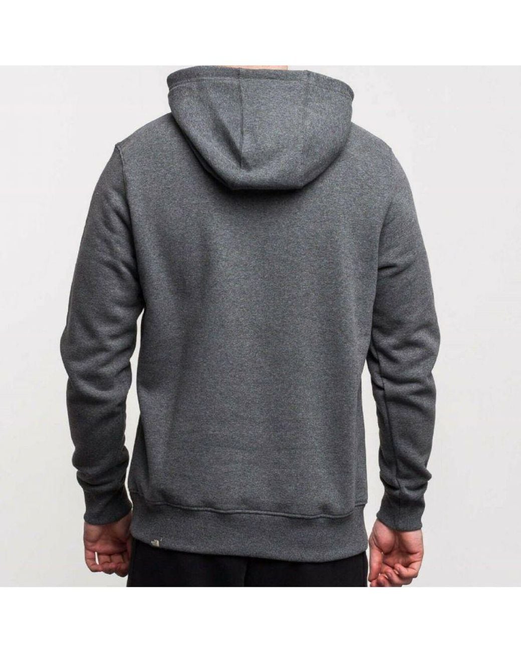 The North Face Gray Drew Peak Embroidery Overhead Hoodie Cotton for men