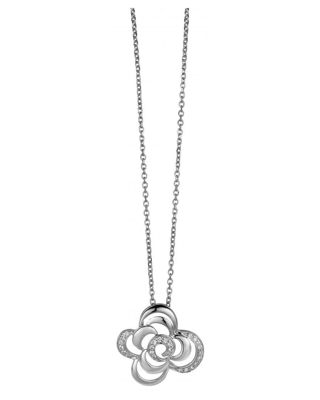 Orphelia Black 925 Sterling Chain With Pendant