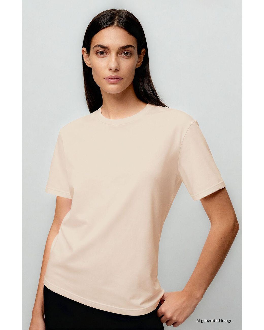 TOMMY LIFE Natural Cotton Elastane T-Shirt