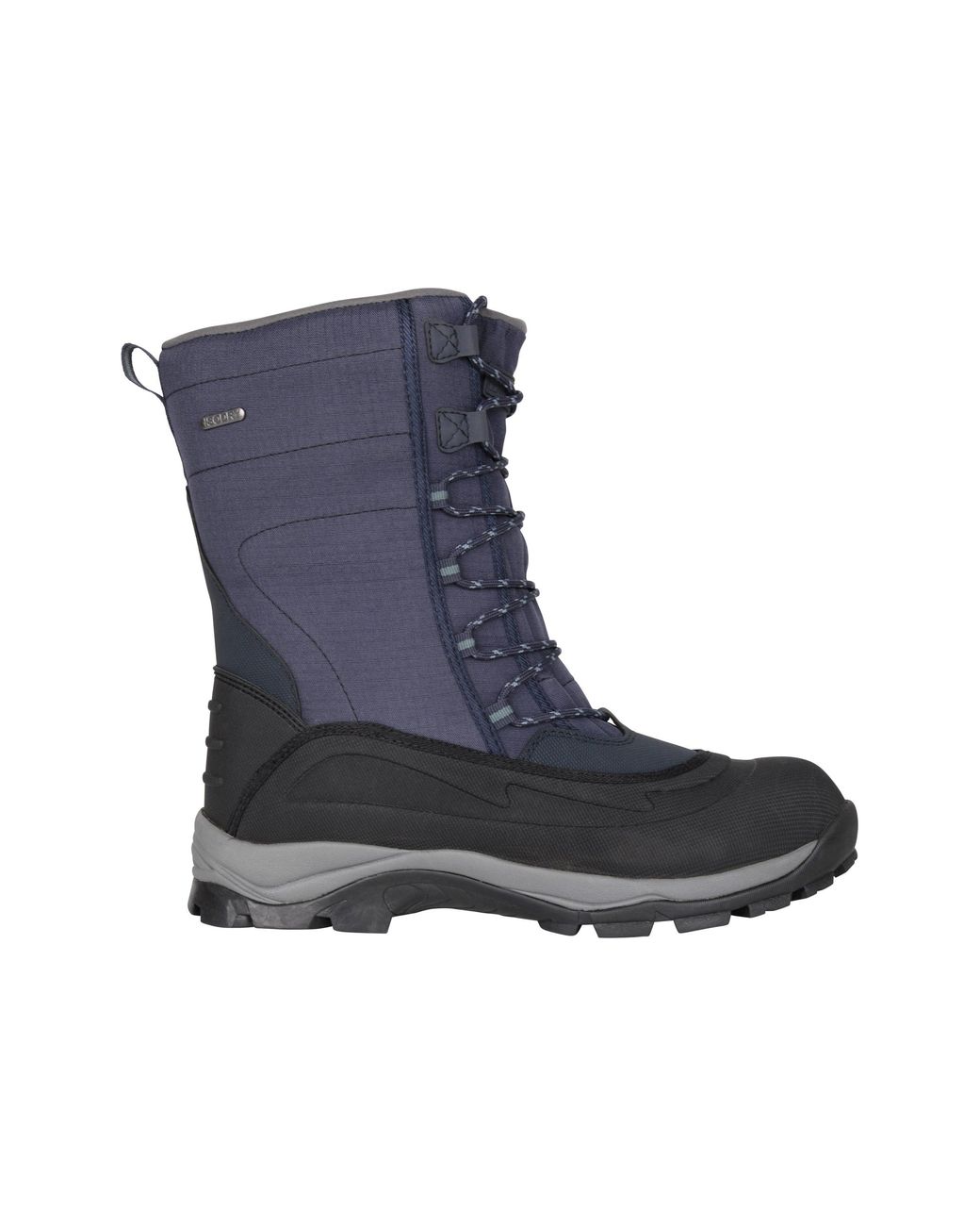 Mountain Warehouse Blue 'Park' Snow Boots Sherpa Lined Proof Winter Shoes Textile for men