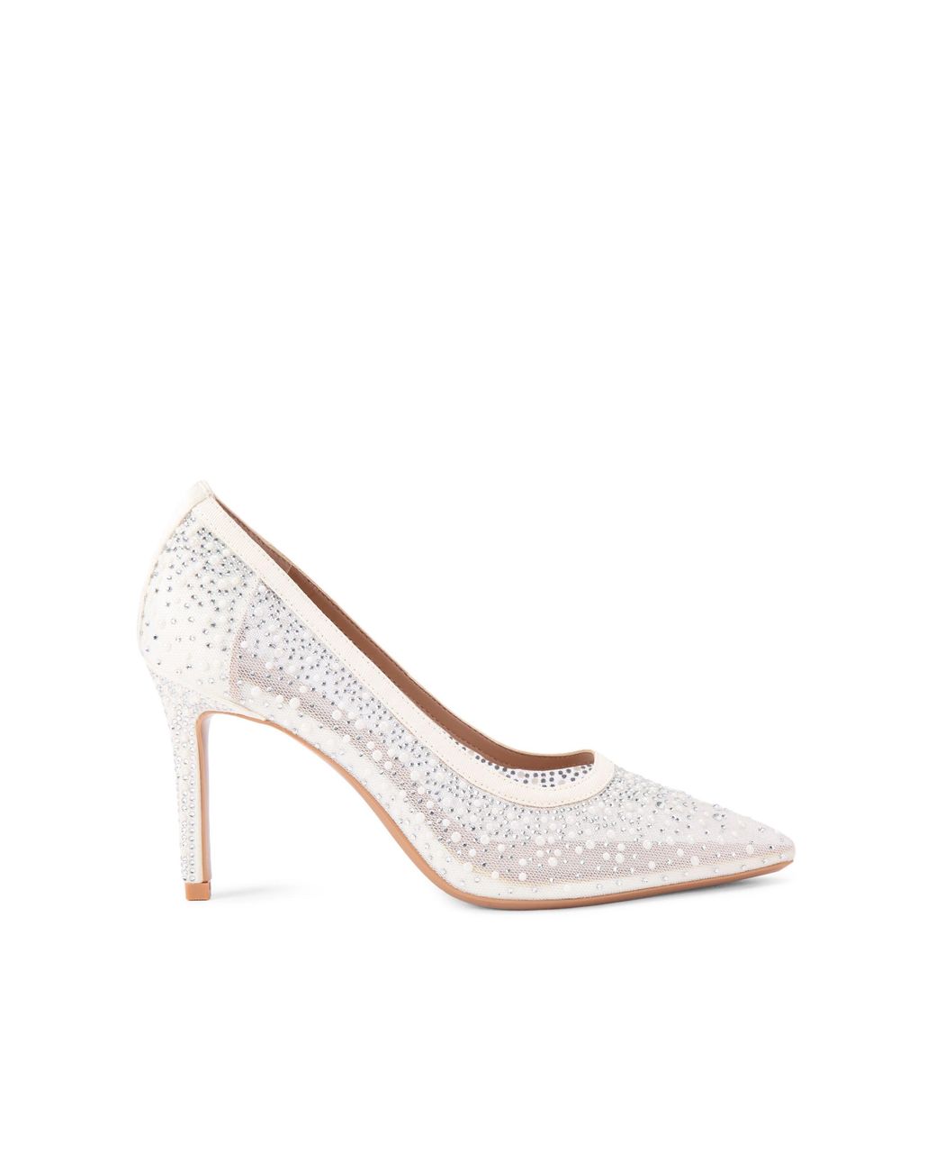 Carvela Kurt Geiger White Lovebird Mesh Heels